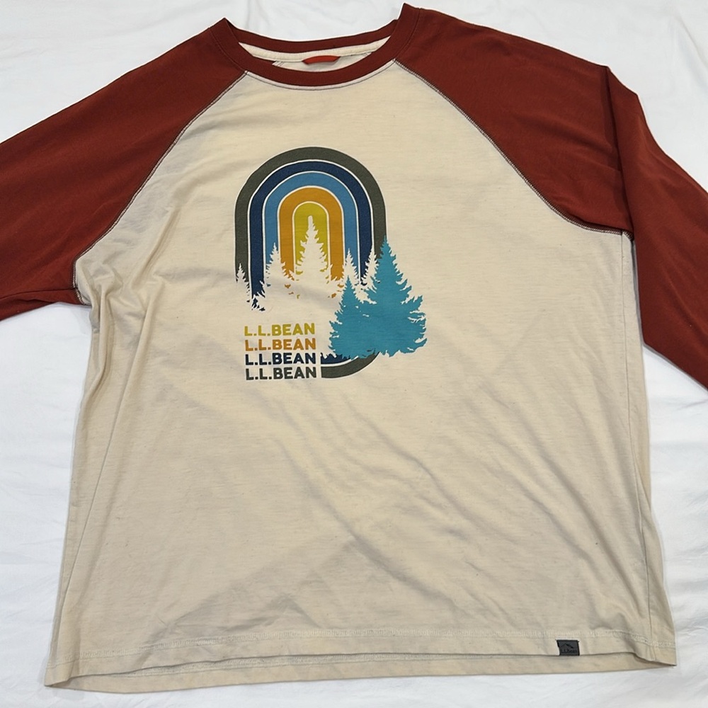 LL Bean Mens Long Sleeve Tshirt, Large